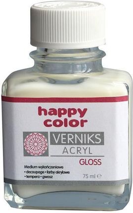 Happy Color Werniks Akrylowy Gloss Przezroczysty 75Ml