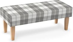 Zdjęcie Dekoria Ławka Krata Edinburgh Szaro Biała 100X40X40 - Prochowice