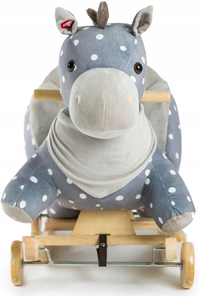 Kinderkraft Konik Na Biegunach Szary - zdjęcie 3 Kinderkraft Konik Na Biegunach Szary