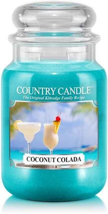 Country Candle Coconut Colada Świeca Zapachowa Duży Słoik 2 Knoty