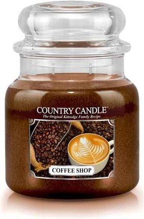 Country Candle Coffee Shop Świeca Zapachowa Średni Słoik 2 Knoty