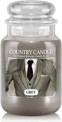 Country Candle Grey Świeca Zapachowa Duży Słoik 2 Knoty