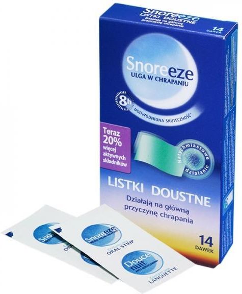 Snoreeze Listki do gardła 14 sztuk - zdjęcie 1 Snoreeze Listki do gardła 14 sztuk