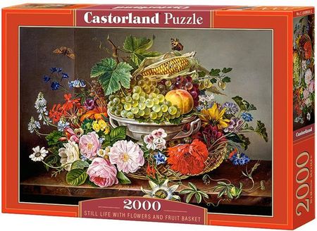 Castorland Puzzle Still Life With Flowers And Fruit Basket 2000