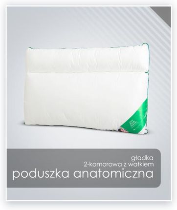 AMZ poduszka anatomiczna bawełniana 2-kom z wałkiem 70x80