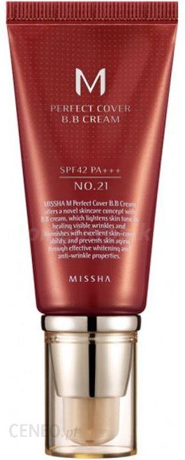  Missha Intensywnie Kryjący Krem Bb Z Filtrem Perfect Cover Bb Cream Spf 42 Pa++ 21 Light beige