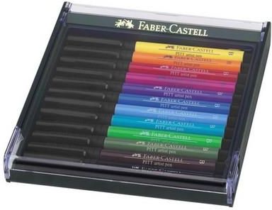 Pisak Pitt Artist Pen Brush Faber-Castell 12 Basic