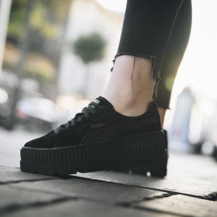 Buty damskie sneakersy Puma x Fenty Rihanna Cleated Creeper Suede Black 366268 04 czarny szary CZARNY Ceny i opinie Ceneo.pl