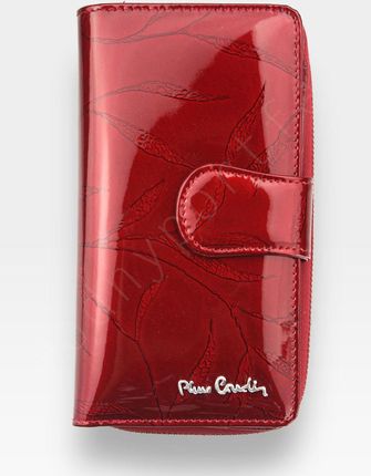 Portfel Damski Pierre Cardin Skórzany Czerwony w Liście 116 - Czerwone Liście