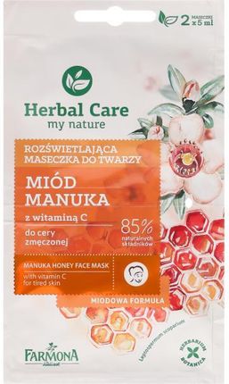 Herbal Care Maseczka rozświetlająca Miód Manuka 2x 5ml