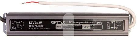 gtv Zasilacz LED wodoodporny 36W IP67 DC 12V (LD-WZA36W-NW)