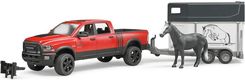 Zdjęcie Bruder 02501 Pick-up RAM 2500 Power Wagon z przyczepą dla konia - Reda