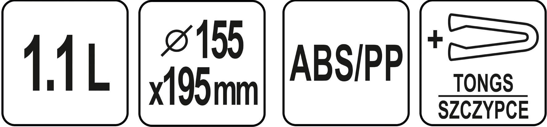 YATO Pojemnik do lodu termoizolacyjny chromowany 1,1L (YG-07143) 