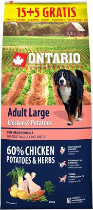 Ontario Adult Large Chicken & Potatoes 20kg