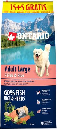Ontario Adult Large 7 Fish & Rice 20kg