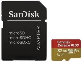 Sandisk microSDHC Extreme Plus 32GB UHS-I U3 (SDSQXBG-032G-GN6MA)