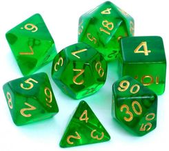 Zdjęcie Rebel Komplet kości RPG Kryształowe Ciemnozielone - Płock