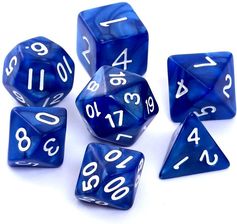 Zdjęcie Rebel Komplet kości RPG Perłowe Ciemnoniebieskie - Nowa Sól