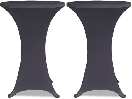 vidaXL Elastyczne nakrycie stołu antracytowe 2 szt. 70 cm