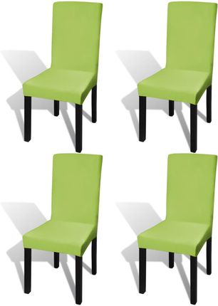 vidaXL Elastyczne pokrowce na krzesła zielone 4 szt.