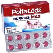 Leki przeciwbólowe POLFA ŁÓDŹ Ibuprofen Max 10 tabl - zdjęcie 1