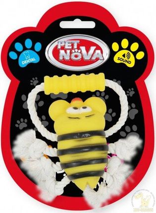 Pet Nova Zabawka Pszczoła na sznurku z uchwytem do przeciągania 26cm