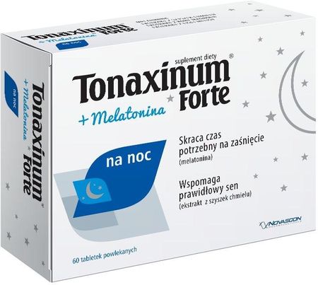 Tabletki Novascon Tonaxinum Forte + melatonina na noc 60 szt.