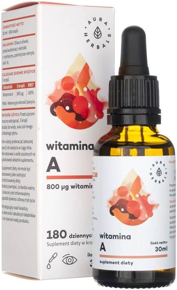 Aura Herbals Witamina A Krople 30ml - Opinie I Ceny Na Ceneo.pl