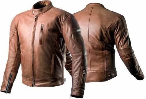 Odzież motocyklowa Shima Kurtka Skórzana Hunter Brązowa brązowa skórzana kurtka motocyklowa