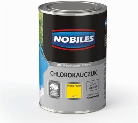 Nobiles Emalia Chlorokauczukowa Do Metalu I Betonu Żółta 1l