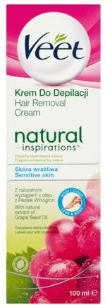 Veet Natural Inspirations Krem do depilacji z olejkiem z pestek winogron 100 ml