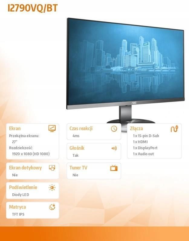 Monitor AOC 27 I2790VQBT - Opinie i 