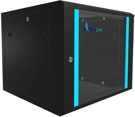 Extralink 9u 600x600 szafa rack czarna montowana na ścianie EX3968