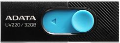 Zdjęcie Adata USB UV220 Classic 32GB Czarny/Niebieski (AUV22032GRBKBL) - Wyśmierzyce