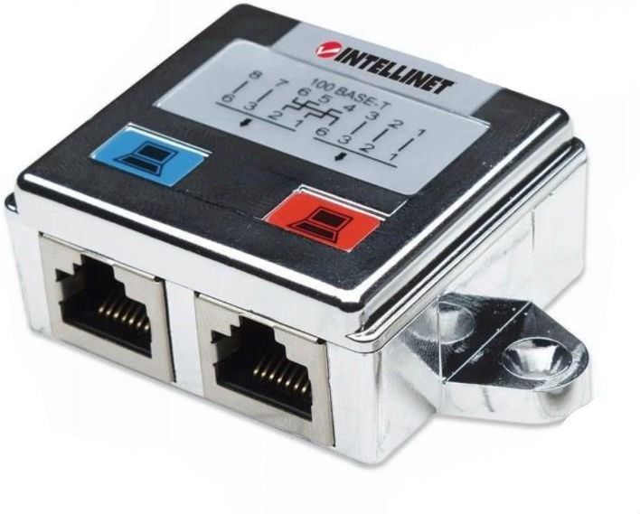 Intellinet Rozdzielacz RJ45x2 Ekranowany (504195) - zdjęcie 1 Intellinet Rozdzielacz RJ45x2 Ekranowany (504195)