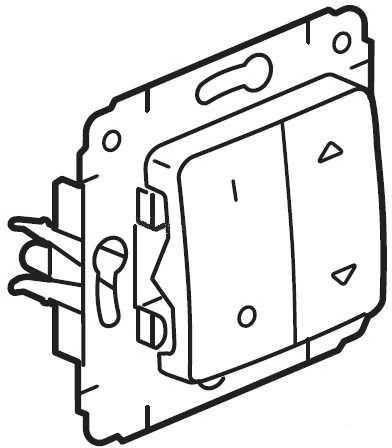 LEGRAND CARIVA Łącznik sterowania rolet 10A-250V~, BIAŁY (773604)