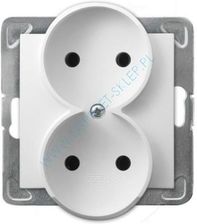 Zdjęcie Ospel Impresja (srebrny) - gniazdo pt podwójne GP-2Y - Bierutów