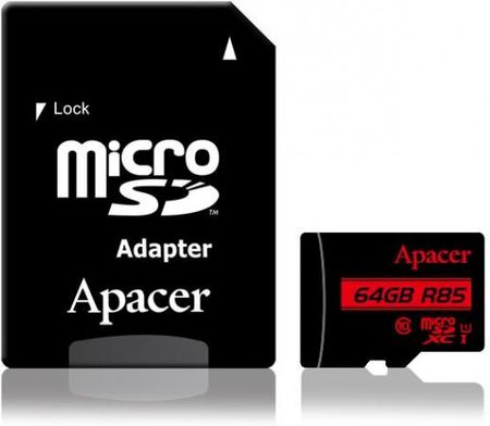 Apacer R85 microSDXC kit 64GB UHS-I U1/Class 10 (AP64GMCSX10U5R)