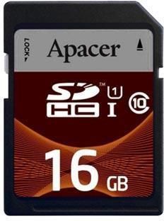 Apacer SDHC 16GB 10MB/s UHS-I/Class 10 (AP16GSDHC10U1R)