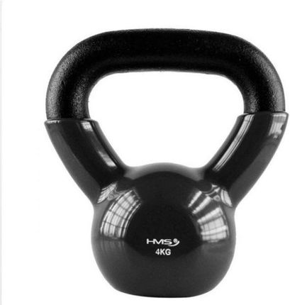 Hms Kettlebell Żeliwny Pokryty Winylem Knv04 4Kg Czarny