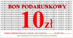 Zdjęcie BON PODARUNKOWY KEMER O WARTOŚCI 10 ZŁ - Malbork