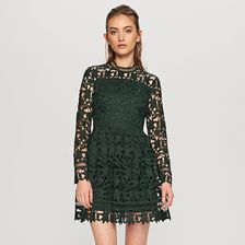 Reserved - Sukienka z gipiury - Zielony - Ceny i opinie 