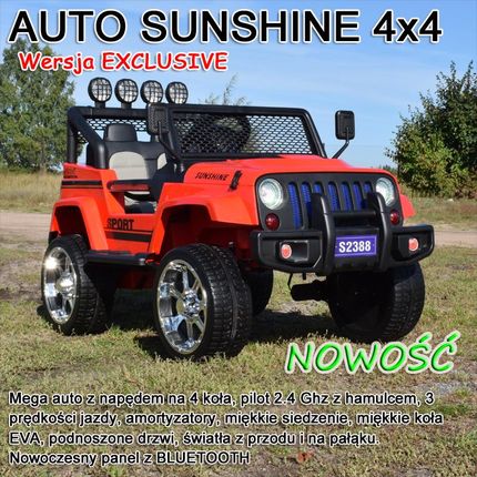Super Toys Mega Jeep Sunshine Czerwony (S2388)
