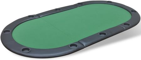 vidaXL Składany blat do stołu pokerowego dla 10 graczy zielony 80135