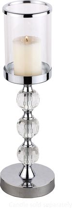 Świecznik Szklany Lampion Glamour 3 Kryształ Kule