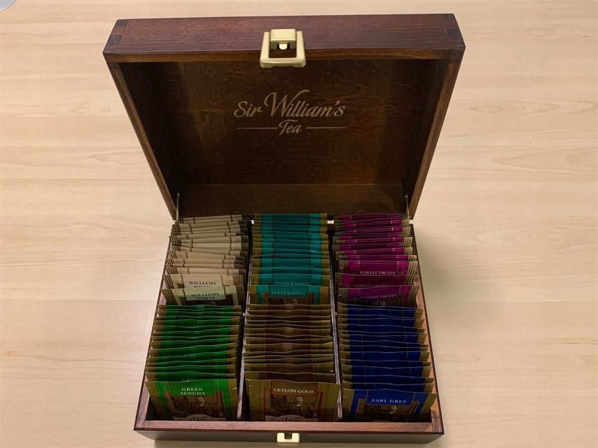 SIR WILLIAMS Skrzynka z herbatami 6 smaków 90tb - zdjęcie 2 SIR WILLIAMS Skrzynka z herbatami 6 smaków 90tb