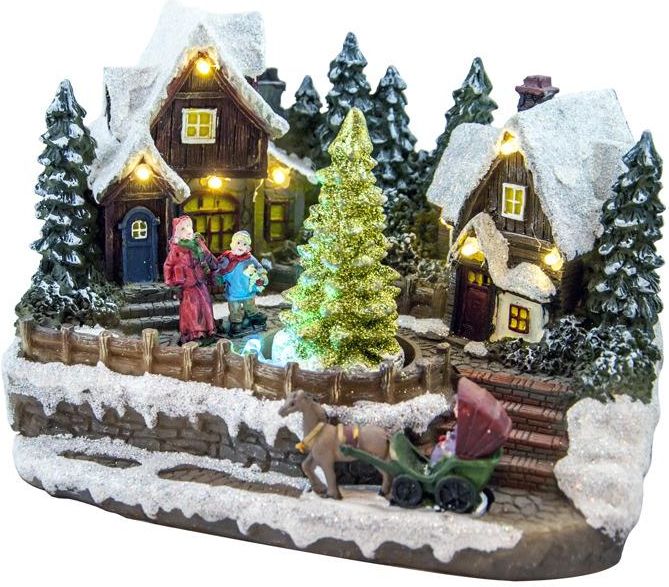 Dekoracja wi teczna Wioska Z Efektami 16X21X15Cm Opinie I Atrakcyjne 