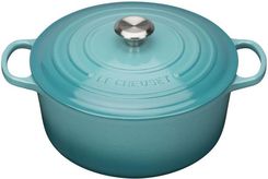 Le Creuset Lecreuset Brytfanna Żeliwna Emaliowana Signature Okrągła 22 Cm 3,3 L Karaibska