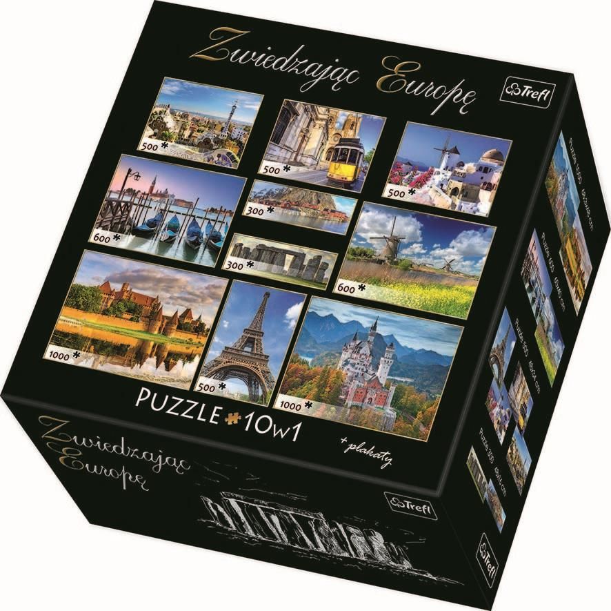 Trefl Puzzle Zwiedzając Europę 10W1 Kraków Sklepy, ceny i opinie o