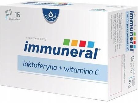 Oleofarm Immuneral laktoferyna + witamina C 15szt.